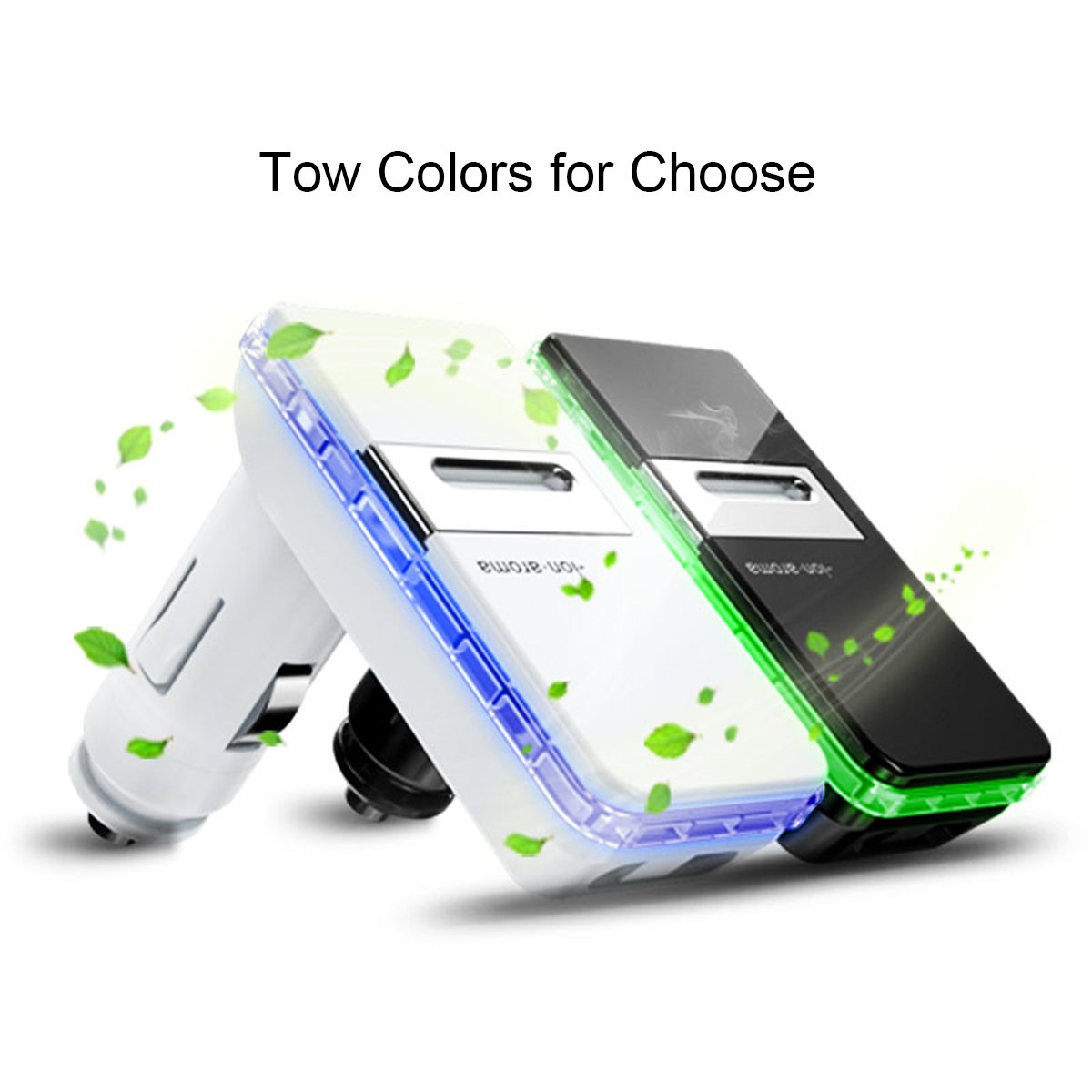 Aromatherapy Essential Oil Diffuser Car Air Freshener, Ionic Air Cleaner Remove Smoke, Odor, Cigarette Smell, Dust, Ideal for Automobile / RV Accessories & Car Gift | CE, FCC and RoHS Certified