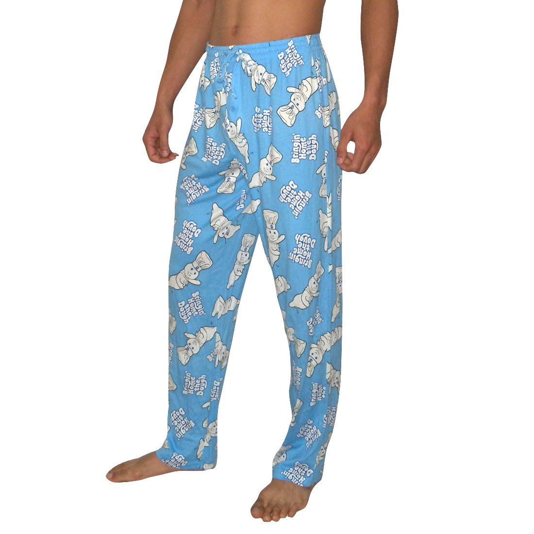 Mens Pillsbury Cotton Sleepwear / Pajama Pants Light Blue & White (Size L(3638) ) Amazon.co