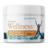 Juvenon Immune Wellness Defense Supplement with Vitamin C, Chelated Zinc Immune Booster Antioxidant Benefits for Adults, Healthy Aging, Heart Health, 30 Capsules