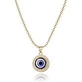 MiiFort Evil Eye Pendant Necklaces Birthday Jewellery Gift for Women Daughter Granddaughter Lucky Charm Family Friendship Pro