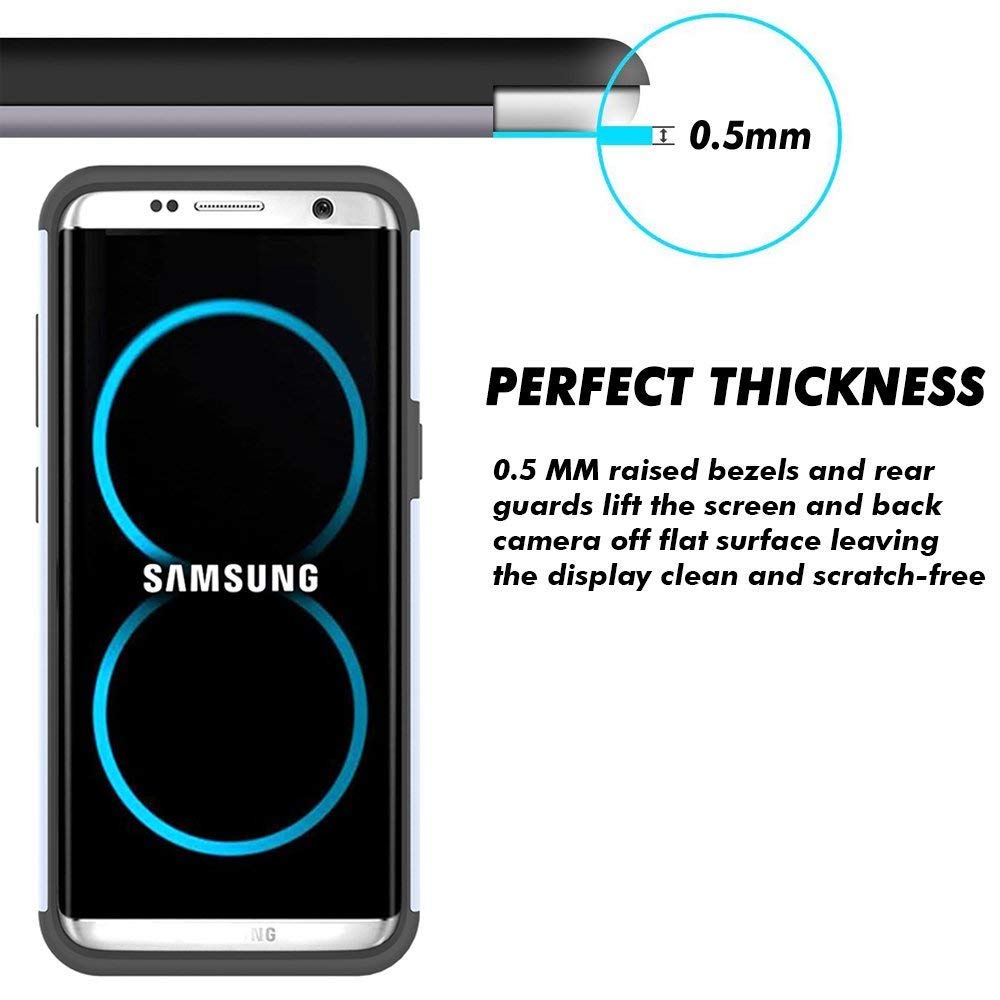 S8 Case, MagicSky [Shock Absorption] Studded Rhinestone Bling Hybrid Dual Layer Armor Defender Protective Case Cover For Samsung Galaxy S8 (Night Sky)