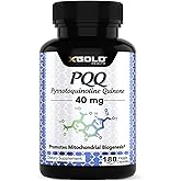 X Gold Health Mitochondrial Energy Optimizer with PQQ 40mg Energy Supplement for Healthy Mitochondria - Pyrroloquinoline Quinone - Gluten-Free, Non-GMO - 180 Vegetarian Capsules