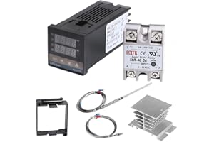XINTAIHELE PID Temperature Controller Electronic Thermostat Kit Digital Display 2M K Sensor Thermocouple Solid State Relay SS