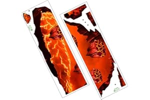 WRITWAA 2pcs Waterproof Removable Pvc Wall Sticker Decals with Volcano Eruption Pattern for Boys and Girls