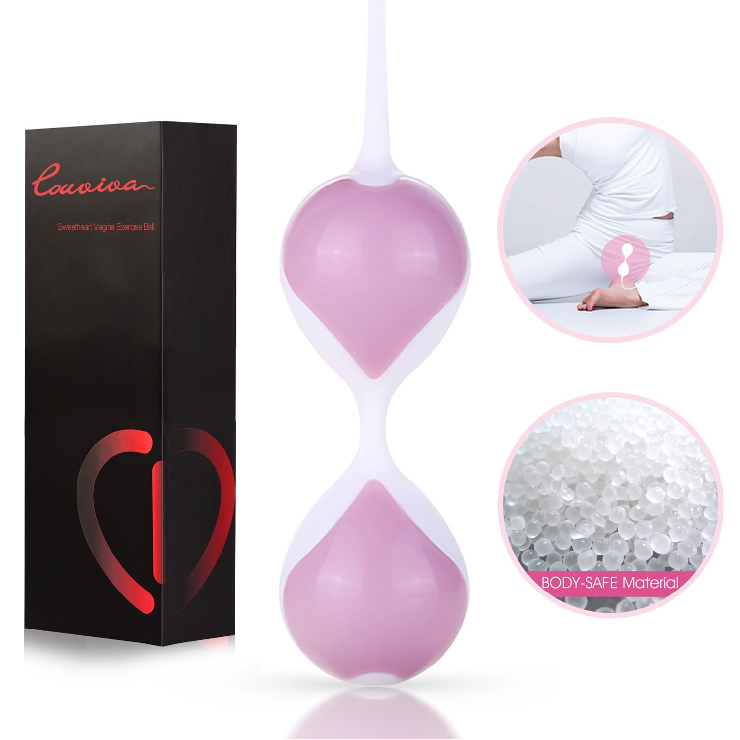 Loveryoyo Louviva Liebeskugeln für Frauen Beckenboden - Medizinisches Silikon - Kegel Übungskugeln - Für Blasen, 200 g