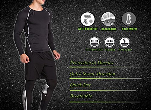 image for CFR Sport Base Layer Long Sleeves Compression Tights Shirts Men Active