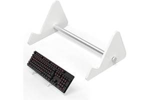 YIMAGUJRX RUNJRX Mechanical Keyboard Acrylic Display Stand, 1-Tier, White Acrylic