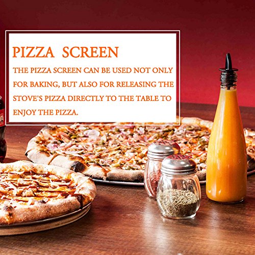 9" Pizza Screen Aluminum Pizza Pan Round Chef's Baking Screen Seamless-Rim Commercial Grade,Microwave Crispers 1 Piece Pack - Thumbnail 7