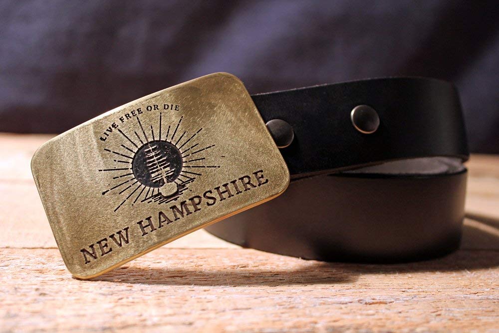Amazon Com New Hampshire Flag Live Free Or Die Etched Metal Belt Buckle Handmade