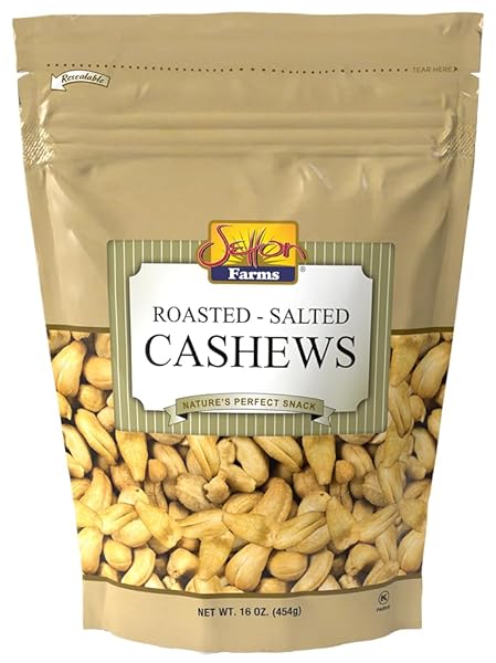CASHEWS ROASTED SALTED 1 LB. BAG, KOSHER