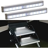 CCBASEBALL Motion Activated RV Step Lights, 10 LED Battery Operated Motorhome Motion Sensor led Light Strip, Magnetic Night L