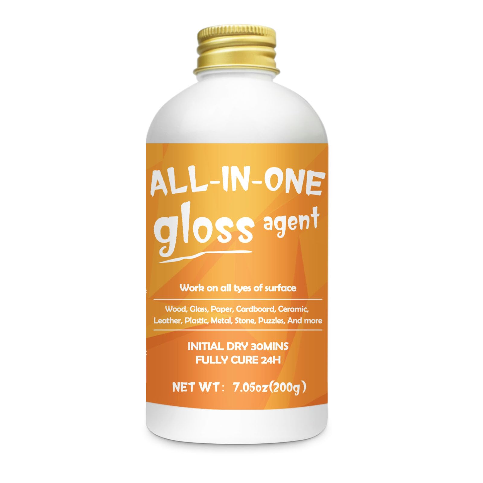 1DFAUL 200 ml Bastelkleber mit Glanzfinish, Lack und Versiegelung in einem, schnelltrocknend, kratz- und abriebfest, wasserfest, für Holz, Papier, Ton, Stoff und mehr.