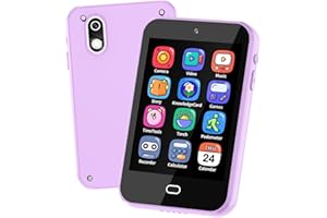 TKECWOB Kids Phone Gifts for 3 4 5 6 Year Old Girl, Touchscreen Kids Play Phone Dual Camera Games Music Torch Habit Alarm Stories Words Learning Toys for 3-7 Year Old Girl Birthday Gift Ideas with 8G SD Card