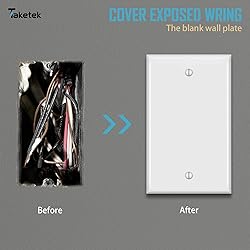 TAKETEK Blank Wall Plates, No Device Blank Outlet