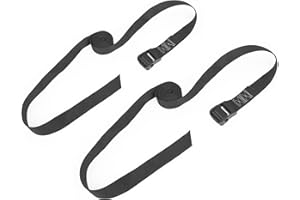 PowerTye 1.5in x 8ft Special Edition Heavy-Duty Lashing Strap Made in USA with Heavy-Duty Black Buckle, Black, 2-Pack (SE)