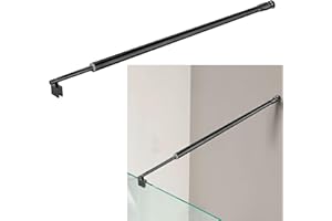 Shower Door Support Bar, Fix Frameless Shower Door Panel for 5/16"(8mm) to 3/8"(10mm) Thick Glass, Wall to Glass Support Adju