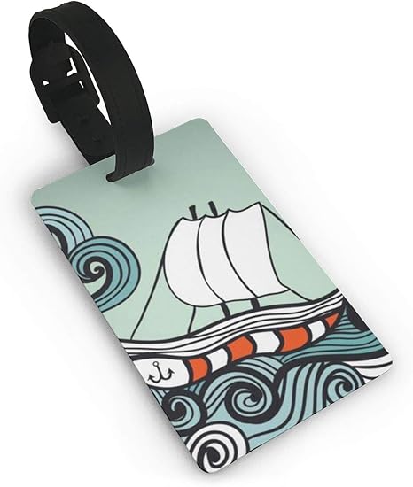 Amazon Co Jp Osvbs ストックイラスト帆船船 旅行用バッグのユニークなラゲージタグ5 4cm 8 5cm ホーム キッチン