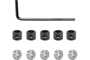 YUEQING ZHONGJI Zhongji Router Bit Bearings Replacement Set - Top Bearing Kit | 3/16' Inner & 1/2', 3/8' Overall Dia., 10 Pcs