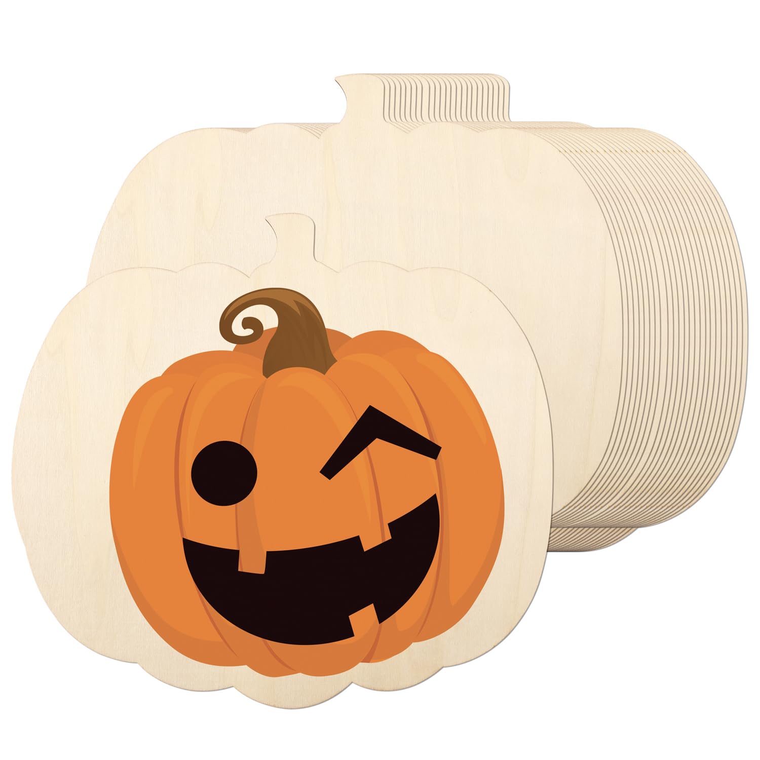 Photo 1 of 24PCS 11 Inches Wooden Pumpkin Cutouts Unfinished Blank Pumpkin Wood Craft Cutout Shape Cutout for Halloween Fall Thanksgiving Party DIY Craft Decoration Supplies (24)