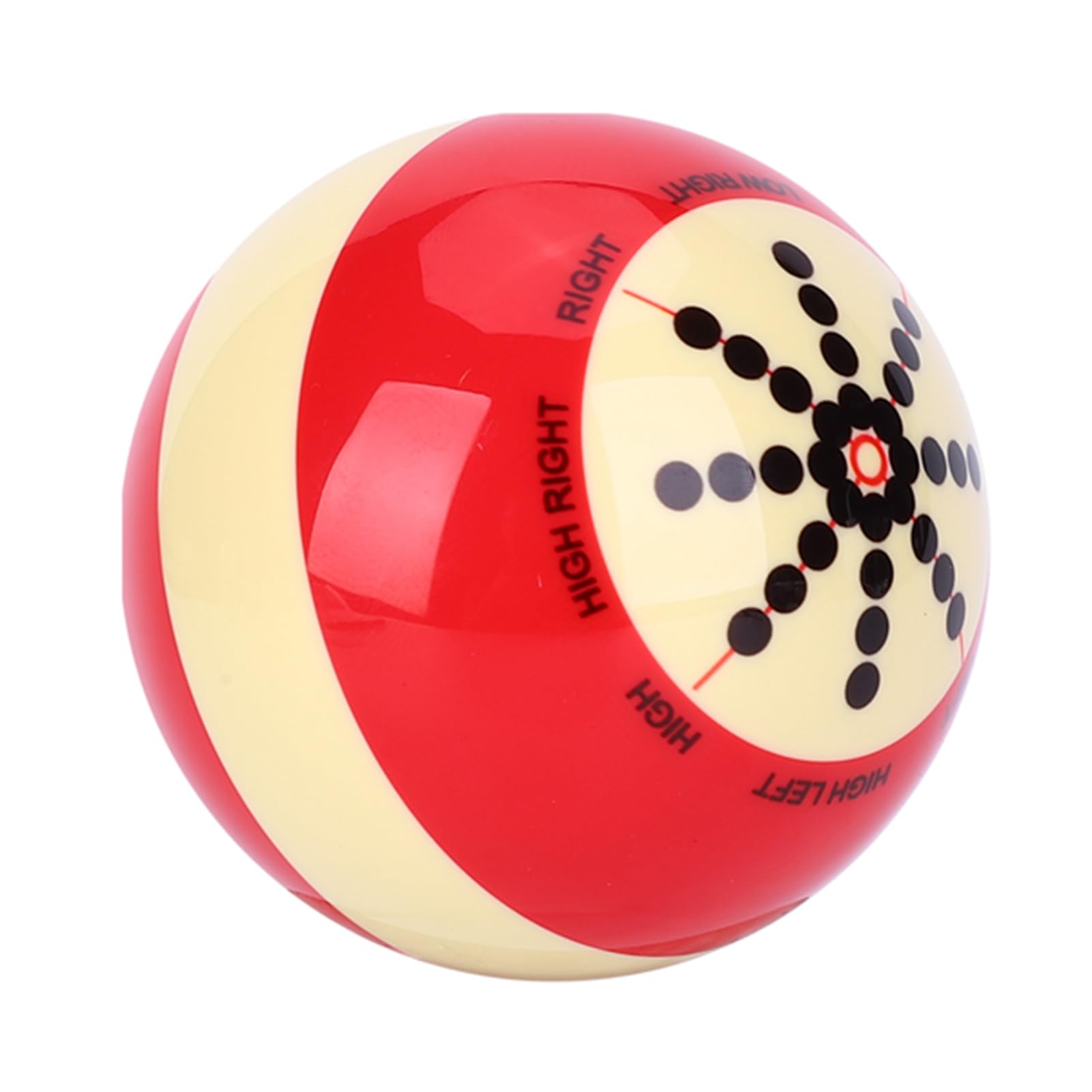 FastUU Pool Ball, Practice Balls with Standard Lines and Dots, 2.25 Inches, 1 Piece, Red, Pool