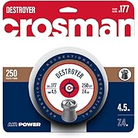 Crosman Destroyer 250-Count, .177-Caliber, 7.4-Grain Pointed Pellet with Dished Rim