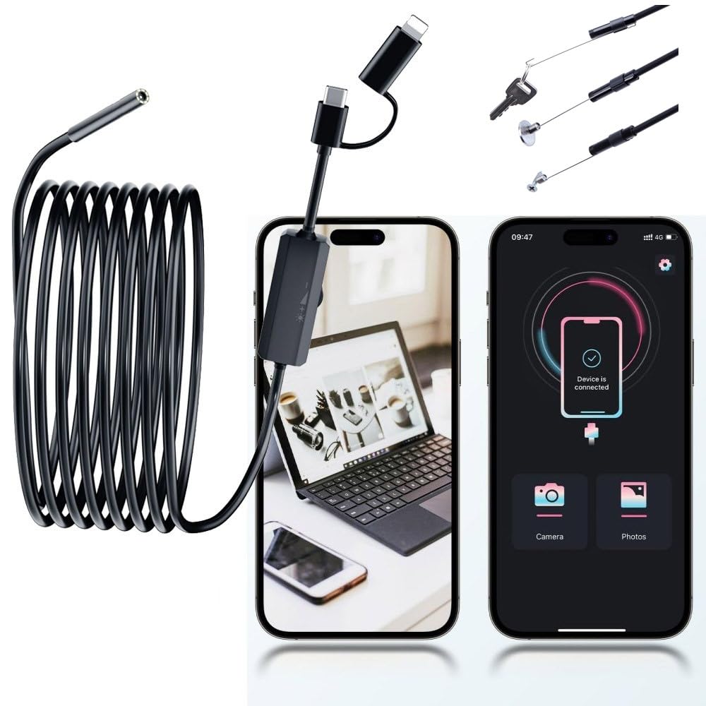 Endoscope Camera for iPhone 15/14/13/12/11 Pro Max
