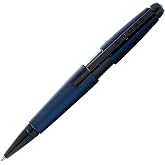 Cross Edge Matte Blue Lacquer Gel Rollerball Pen, Medium Point, Black Ink | Elegant Accessory for Smooth Writing, Capless Slide-Open and Snap-Shut Design, Ergonomic Shape, Comfortable Grip, Gift-Ready
