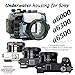 for Sony A6500 A6400 A6300 A6000 [ILCE-6500/6400/6300/6000] 195FT/60M Underwater Camera Diving Waterproof housing(Housing + Cover + Red Filter)