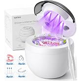 opilea Ultrasonic Retainer Cleaner Machine | 45kHz Deep Gentle Dental Cleaning Pod, 4 Cleaning Modes for Aligners, Dentures, MouthGuards, NightGuards, Toothbrush Heads