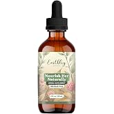 Earthley Wellness Nourish Her Naturally, Liquid Botanical Multivitamin for Women with Raspberry Leaf, Dandelion Leaf, Alfalfa, and Nettles, Supports Energy, Gut Health, and Wellness (4oz, Nourish Her)