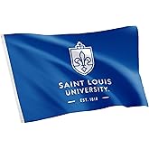 Desert Cactus Saint Louis University SLU Flag - 3 x 5 Feet Billikens Banner, Indoor/Outdoor Durable Fabric, 100% Polyester Design (Style 5a)