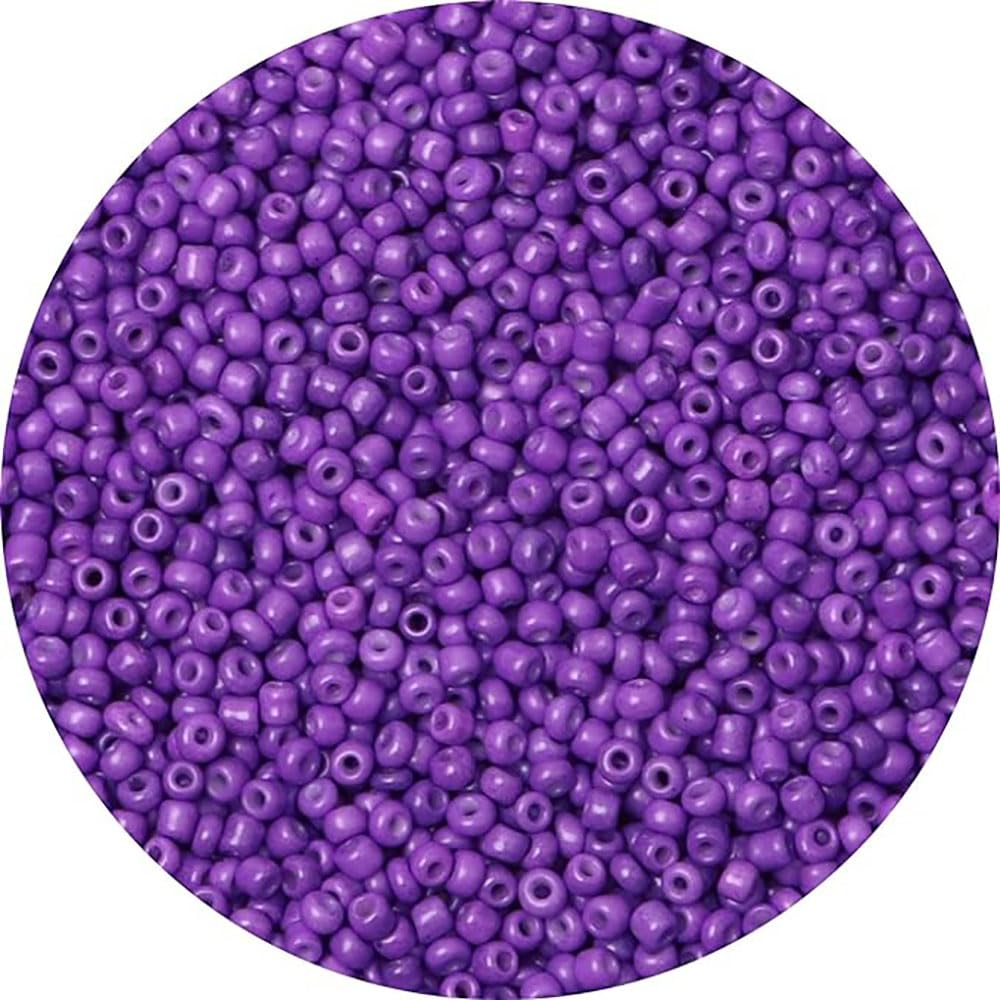 Gkelaly 2000Pcs Purple Glass Seed Beads Bulk for Jewellery Making, 4mm Small Pony Beads for Bracelet Necklace Earring Making & Crafting — image 1
