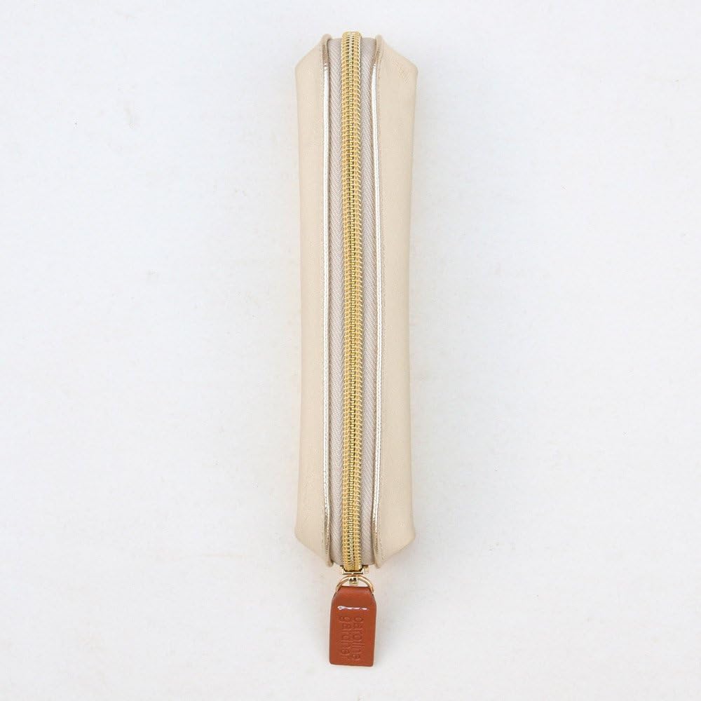 Caroline Gardner Slim Pencil Case - Gold Metallic Textured Pen Case …