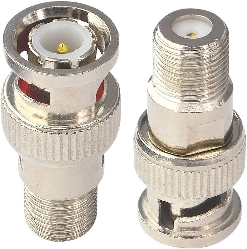 Boobrie BNC to F type Coax Adapter BNC Male Plug to F Female Jack Coaxial Connector Coupler Adapter use for CCTV Camera Gender Changer Convertor Cable Lead Wire Joiner TV PAL Socket Pack of 2 - Image 5