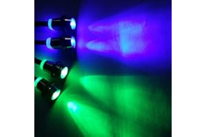 Treehobby 4Leds LED Light Headlights Taillight Kit Accessories Lights Compatible with traxxas HSP RC4WD Tamiya Redcat Axial SCX10 RC Car Crawler Truck Tank,5mm(2 Green + 2 Blue)