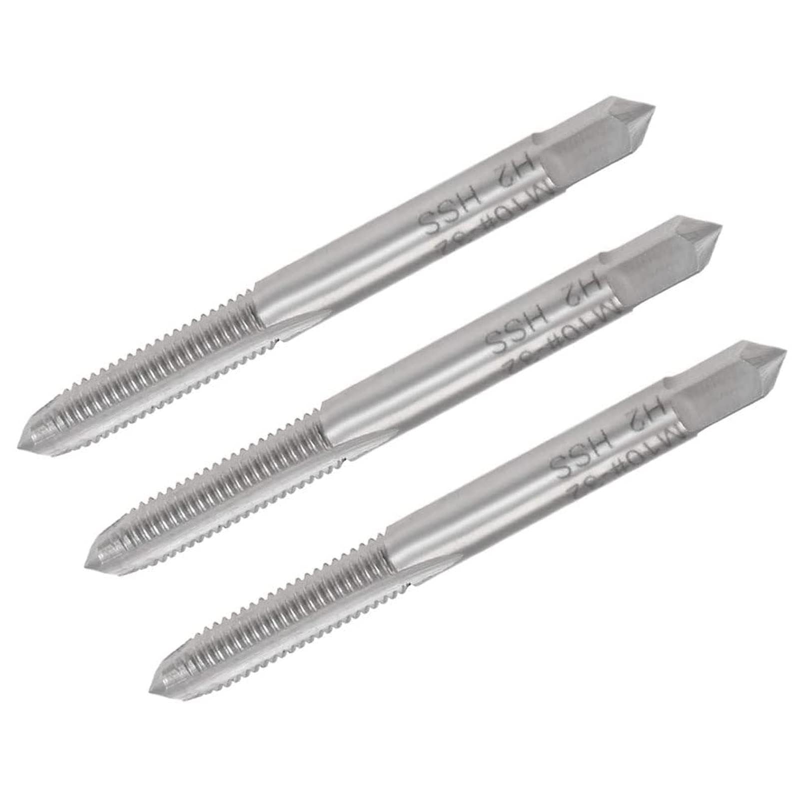 TA-VIGOR 10-32 UNF Straight Flute Thread, Screw Machine Tap with H2 Tolerance, High Speed Steel 3 Flutes Screw Thread Milling Tap 3Pcs