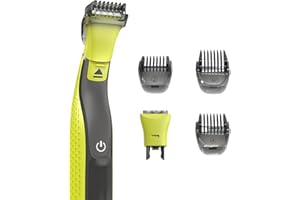 TUNYINSH Body Trimming Set Replacement Heads and 3 Guards Comb for One Blades QP2630, OneBlades 360 QP2724 QP2834, OeBlades 360 Pro QP6531 Electric Shaver, 2/4/ 6mm Beard Comb (4pcs)