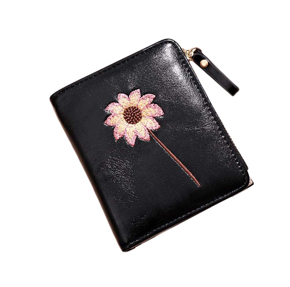 Oyccen Lovely Women's Wallet with Zipper Pocket Ladies Small Coin Purse Girls Short Card Holders