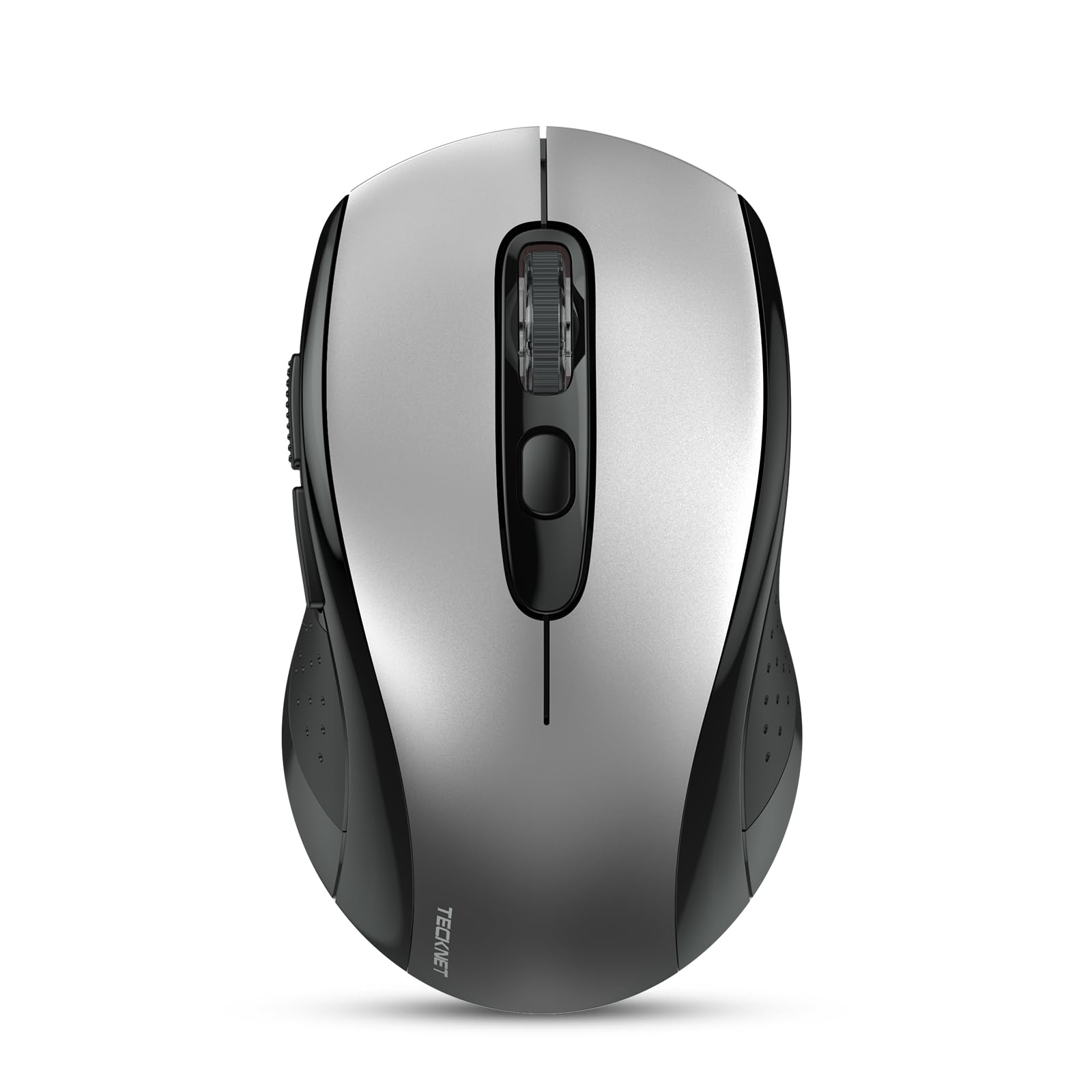 Photo 1 of TECKNET Bluetooth Mouse, 4000DPI Wireless Mice for Laptop 2-in-1(BT 5.0/3.0+2.4Ghz) Computer Portable PC Mouse Wireless with USB Receiver for Mac (USB-A+Bluetooth, Black Silver)