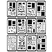 Stencil 12 Pcs Plastic Planner Stencils Journal/Notebook/Diary/Scrapbook DIY Drawing Template Stencil 4x7 Inch