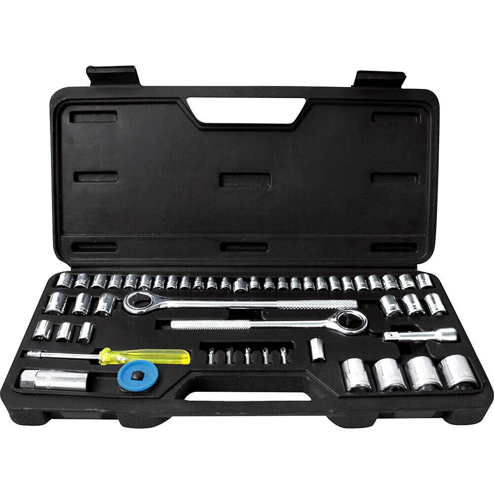 Marksman_ 52PC Socket Set 1/2” 3/8” DR Metric & AF Reversible Ratchet Handle KIT 52115