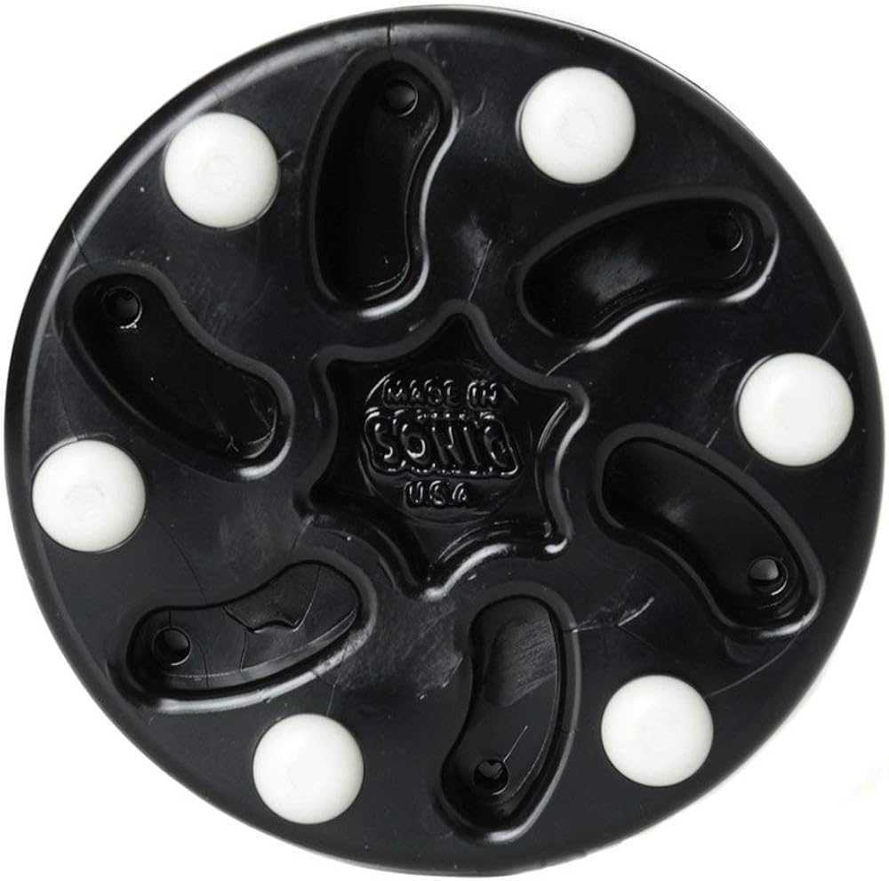 SONIC 4 Pack Roller Hockey Pucks (Black) : Clothing