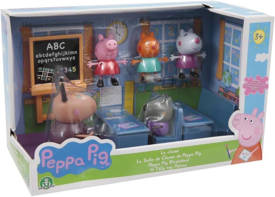 Amazon Com Giochi Preziosi Peppa Pig Plasyet La Classe Toys Games