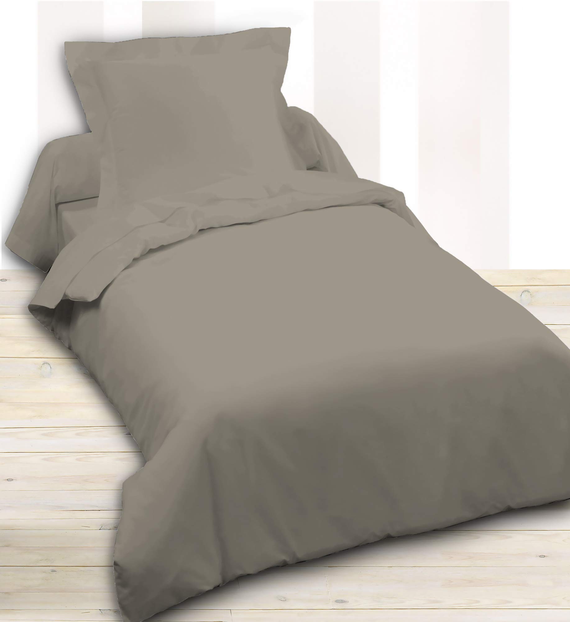 TODAY HC 140 x 200 cm Percale Premium Beige – 100% Cotton, Mastic, Individual
