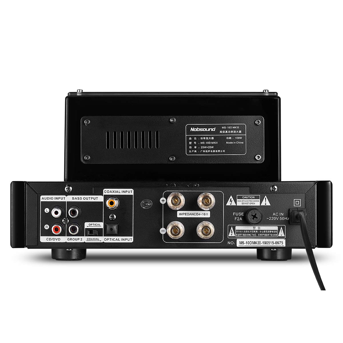 Nobsound MS10D MKIII HiFi Bluetooth Hybrid Tube Power Amplifier Stereo Subwoofer Amp USB/Opt