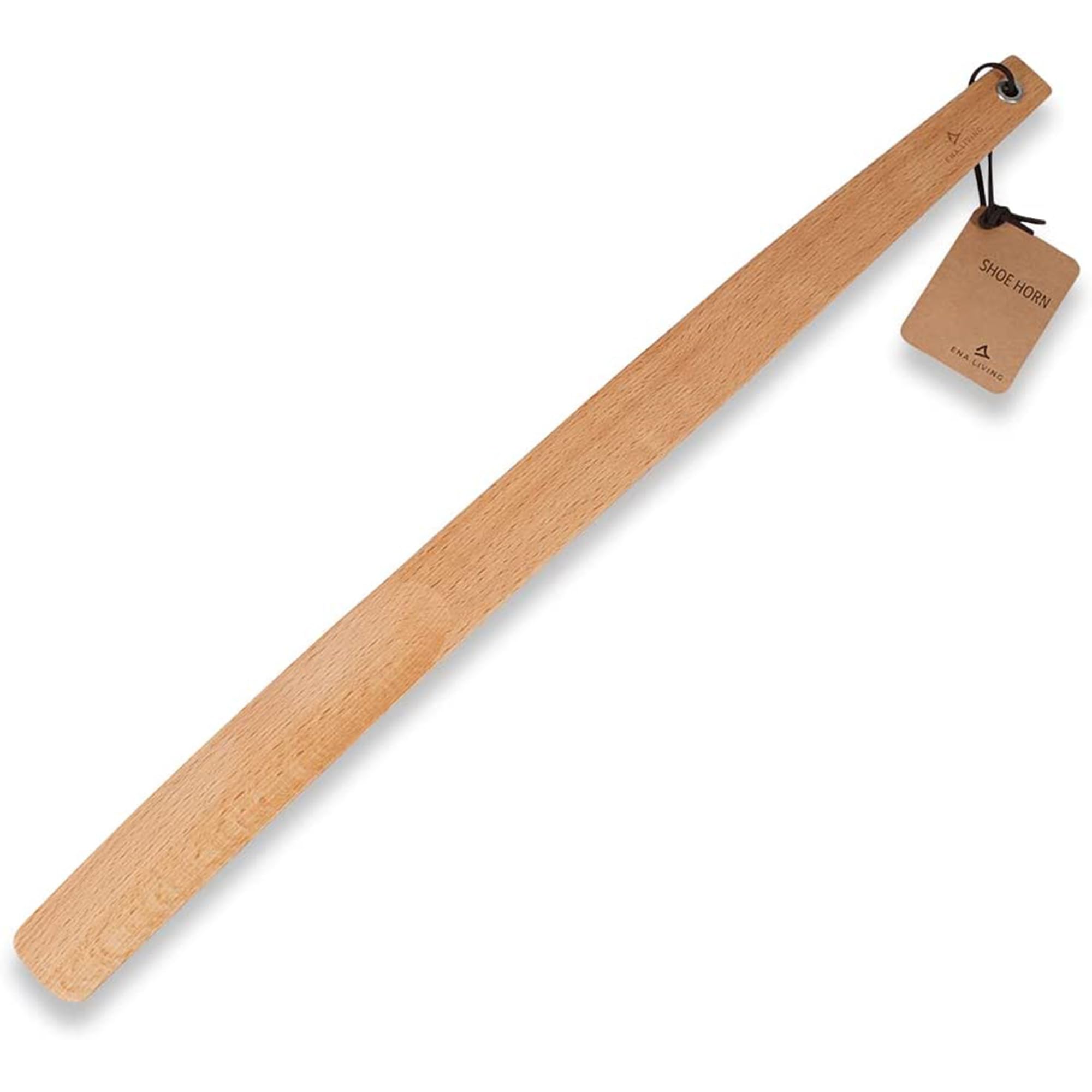 Photo 1 of ENA Living Beechwood Shoe Horn, 21.6' Long Handle for Seniors, Smooth & Sturdy, Extra Long for Comfort, Use As A Back Scratcher