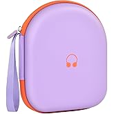 Headphone Case Compatible with JBL Tune 510BT/ 520BT/ for Sony WH-CH520/510/ for JBL Live 460NC/670NC Wireless On-Ear Headphones, Bluetooth Head Phones Storage Bag for Charging Cable - Purple