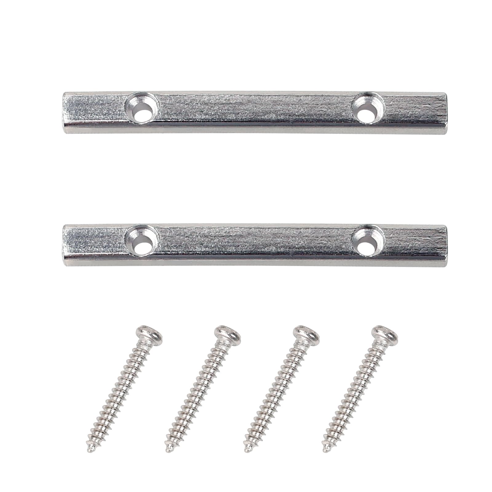 Banworks Copper Guitar String Guide Retainer Bar String Tension Bars for Electric Guitars Pack of 2 JT/YXK-03 Chrome