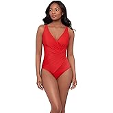 Miraclesuit Women's Swimwear DD-Cup Must Haves Oceanus Tummy Control Soft Cup One Piece Swimsuit, Poppy, 12DD