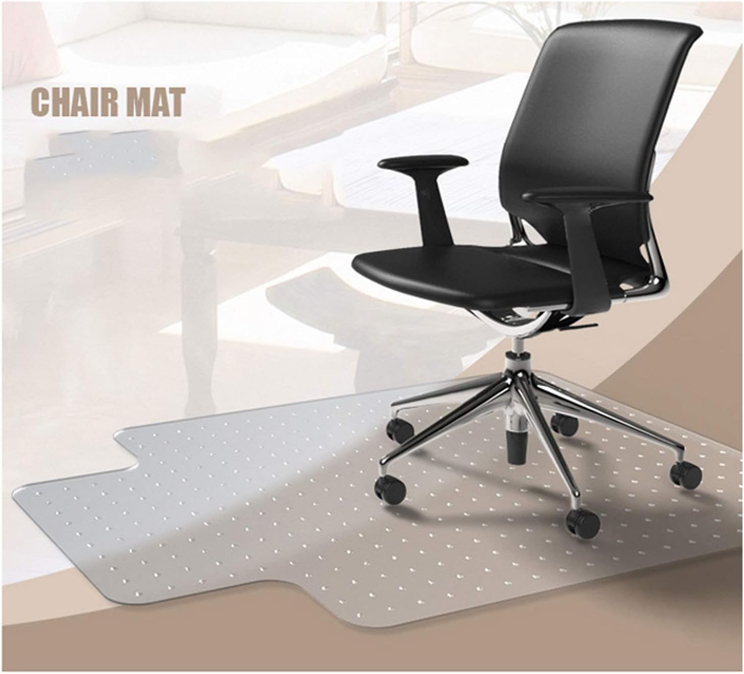 ZXYY Alfombra Antideslizante para Silla Alfombra Piso Transparente PVC